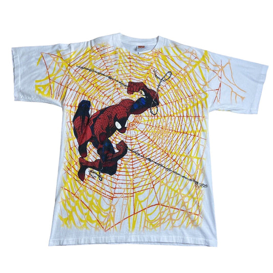 Vintage Spiderman Marvel Comic 1997 All Over Print AOP Shirt Mega Size XL