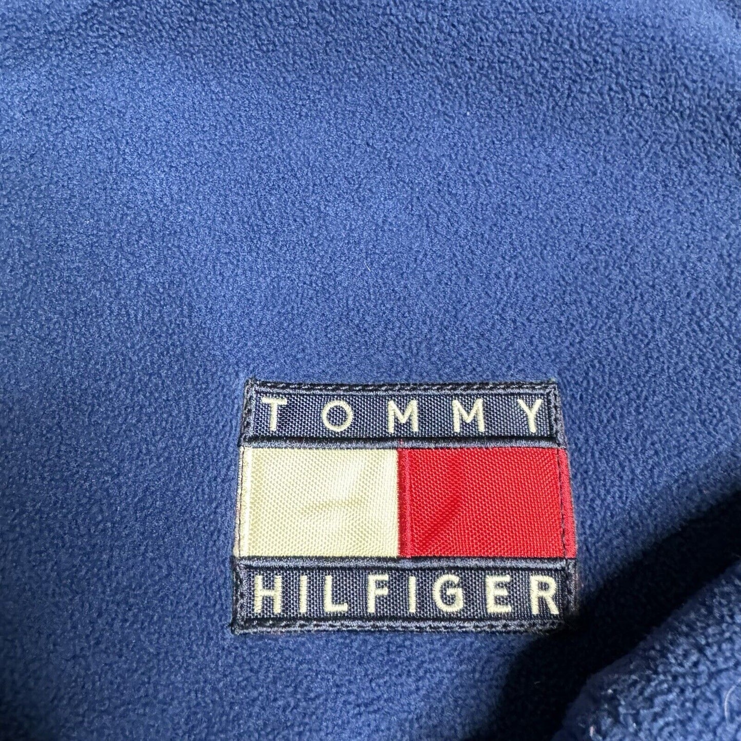 Vintage Tommy Hilfiger Expedition Fleece Pullover Jacket Half Zip L/XL BLUE