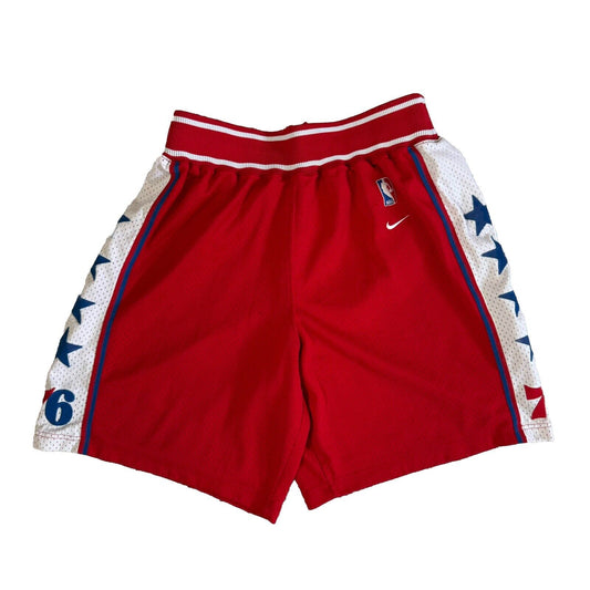 Vintage Team Nike NBA Philly 76ers Red Shorts Size Large