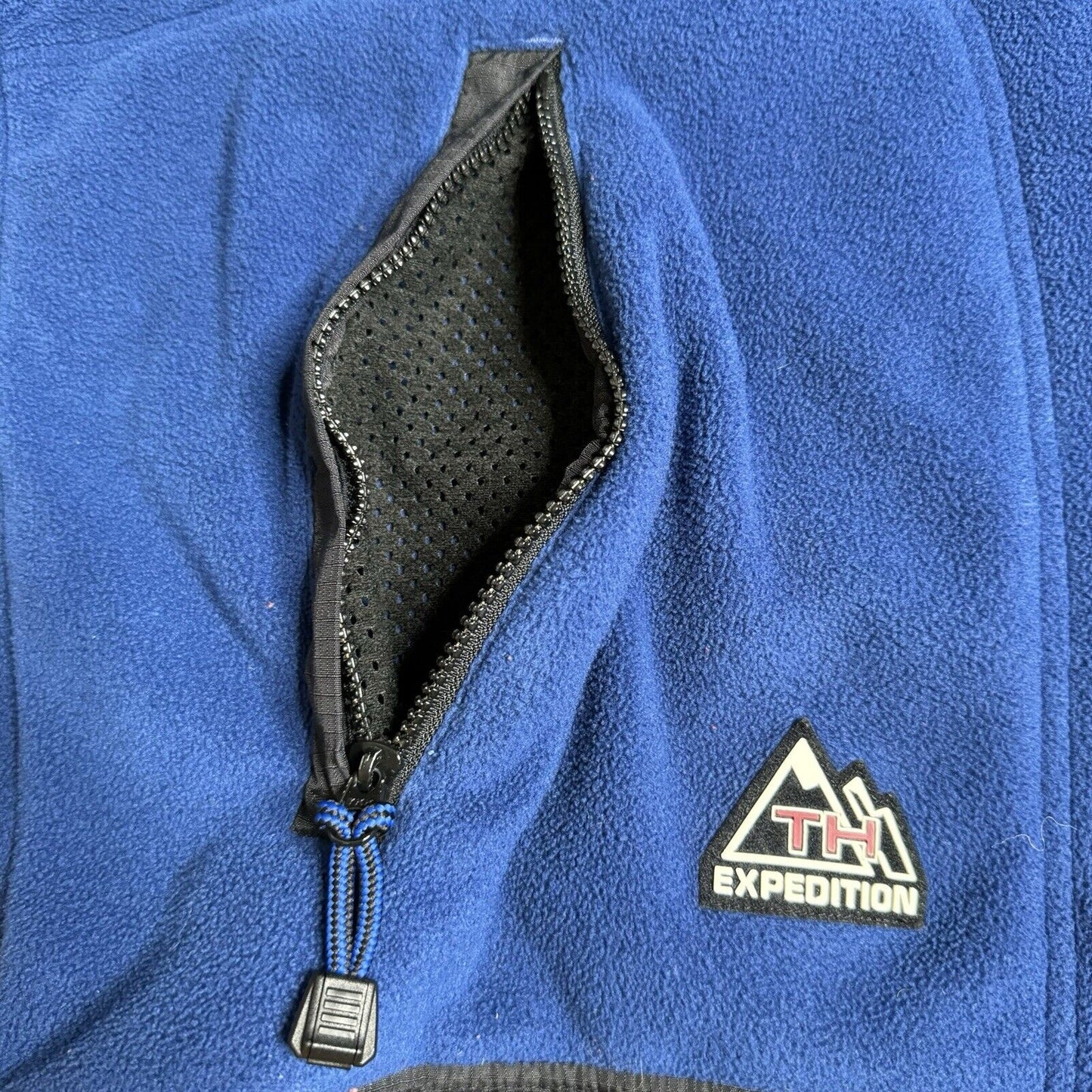 Vintage Tommy Hilfiger Expedition Fleece Pullover Jacket Half Zip L/XL BLUE