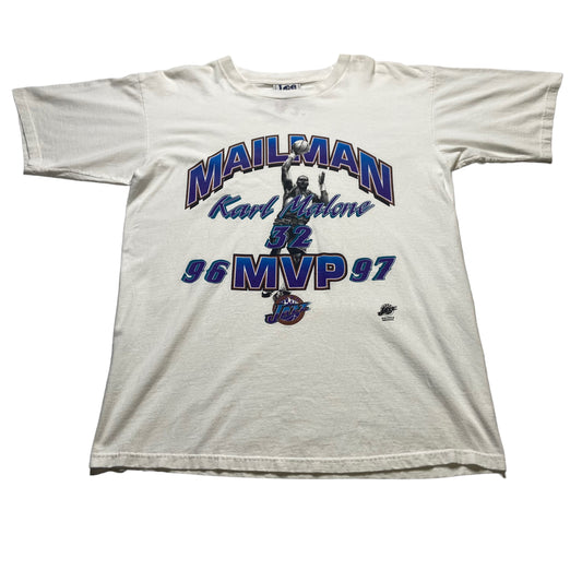 Vintage Karl Malone Mailman MVP T-shirt Large